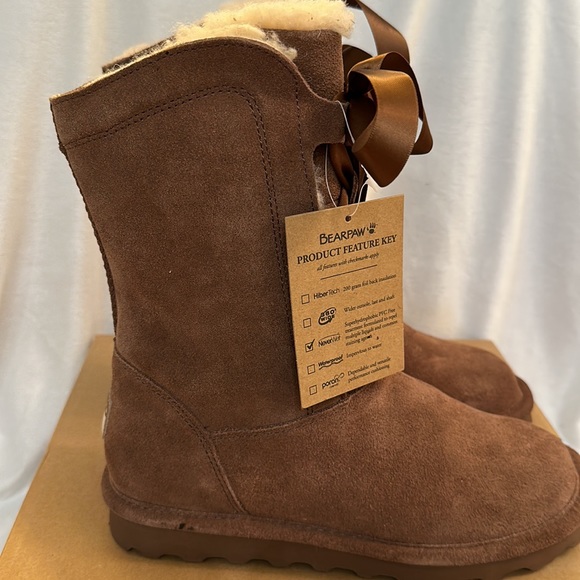 BEARPAW® Taylor Suede Tall Ribbon Boot - - Picture 2 of 8